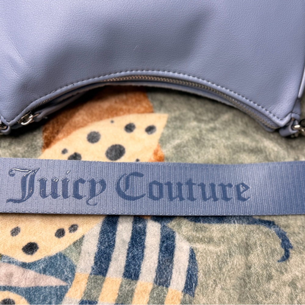 Juicy Couture Light Blue Shoulder Bag with Chain and Coin Purse - Picture 8 of 8